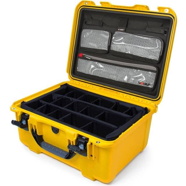 Nanuk Large Series 933 Waterproof Hard Case with Lid Organizer, Dividers, Yellow