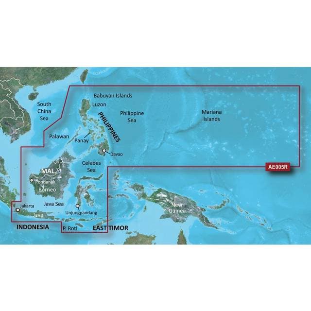 Garmin BlueChart g3 Vision Philippines, Java and Mariana Islands Charts