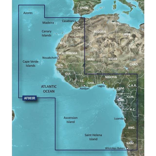 Garmin BlueChart g3 Vision Africa, Western Coastal Charts
