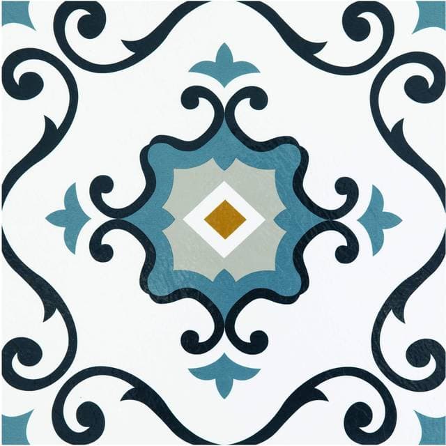 Achim Retro Slate 12x12 Self Adhesive Vinyl Floor Tiles Set of 20, Black