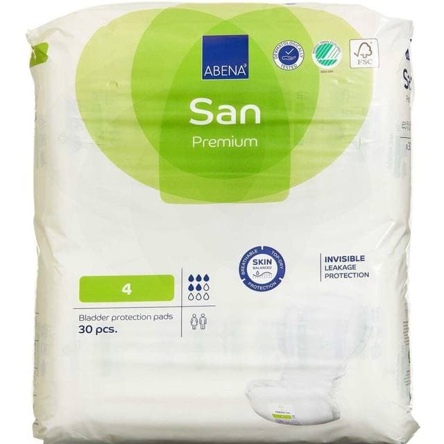 Abena San 4 Premium Incontinence Pads 20x44cm 800ml 30-pak