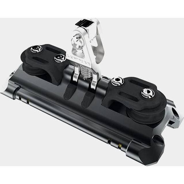 Lewmar NTR 2 Traveller-vogn med dobbelt remskive - Sort