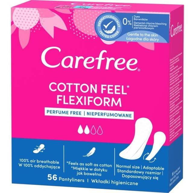 Carefree Cotton Flexiform 56-pak