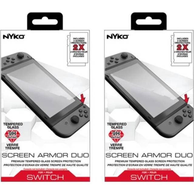 Nyko 9H Tempered Glass Screen Armor for 2-Pack