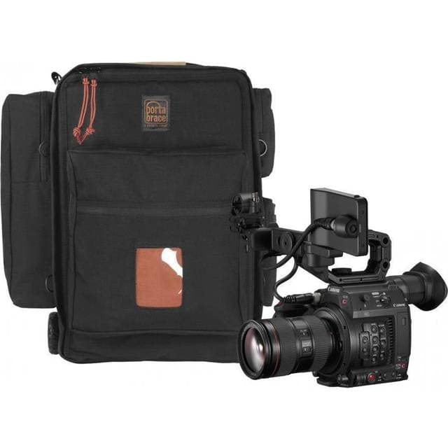 PortaBrace Porta Brace Rigid-Frame Video Camera Backpack with Wheels for Canon EOS C200