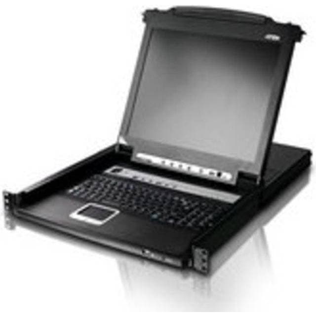 Aten KVM-switch til 8 computere, PS/2 USB, 19" TFT-skærm, 19" 1U
