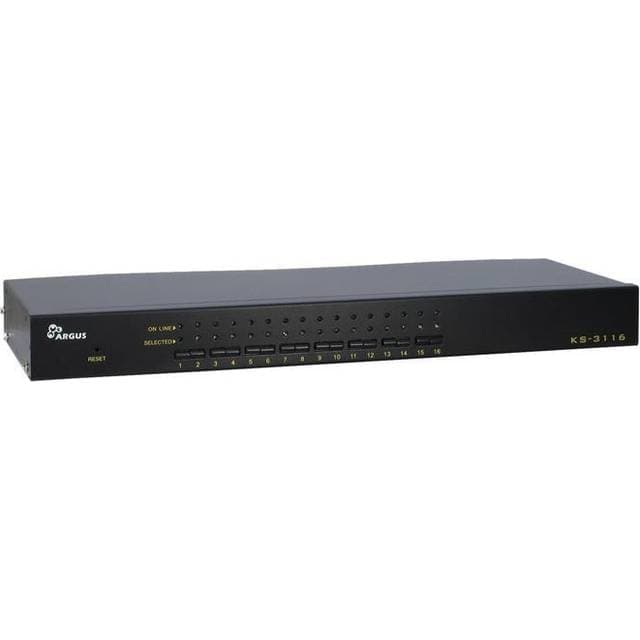 Inter-Tech Argus KVM KS-3116 KVM switch 16 porte monterbar på stativ