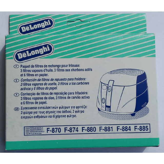 De'Longhi Frituregrydefiltre - 3 slags filtre