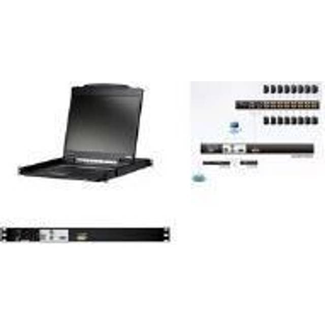 Aten 19" KVM-konsol med 19" LCD-skærm, 1U, nordisk layout