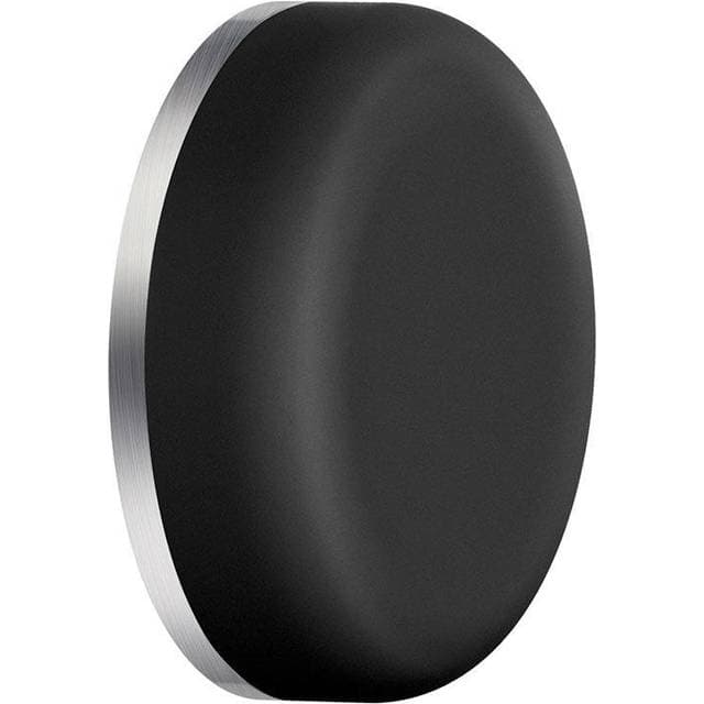 Beslagsboden Dørstop Væg Sort Gummi Børstet Rustfri 1stk