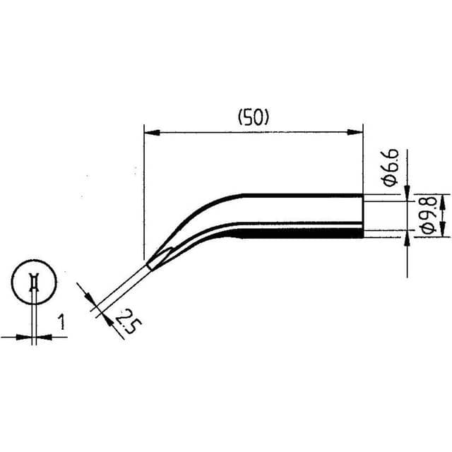 Ersa 0832WD Loddespids Mejselform, bøjet Indhold