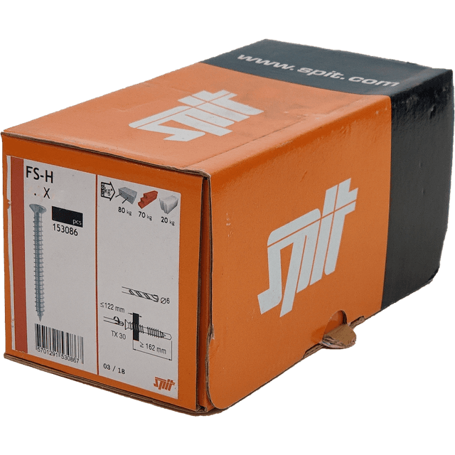 Spit NKT FS-H karmskrue 7,5x182 elforzinket Torx 100stk