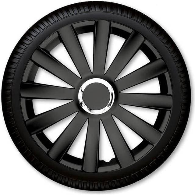 Argo 16" Spyder Pro sort hjulkapselsæt