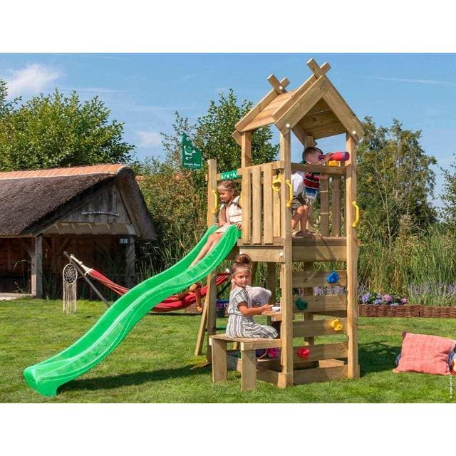 Jungle Gym Teepee Legetårn med grøn rutschebane