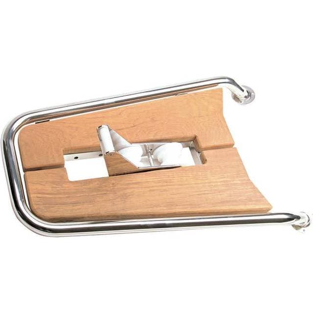 Seatec Stævnplatform Med Teak Ankerrulle 70x48cm Ø32mm Rør