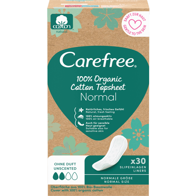 Carefree Organic Cotton Normal Trusseindlæg Set of 30