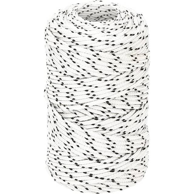 vidaXL flettet tovværk 2 100 m polyester hvid