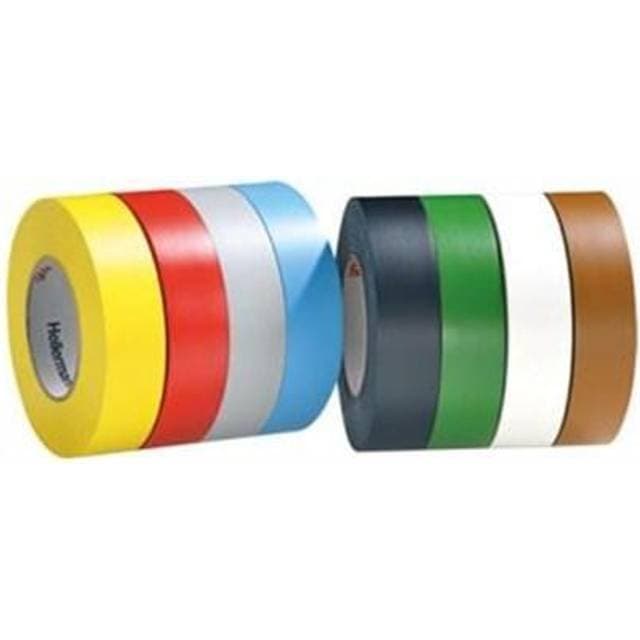 HellermannTyton Tape pvc vinyl rød 0,18X19MM 20M