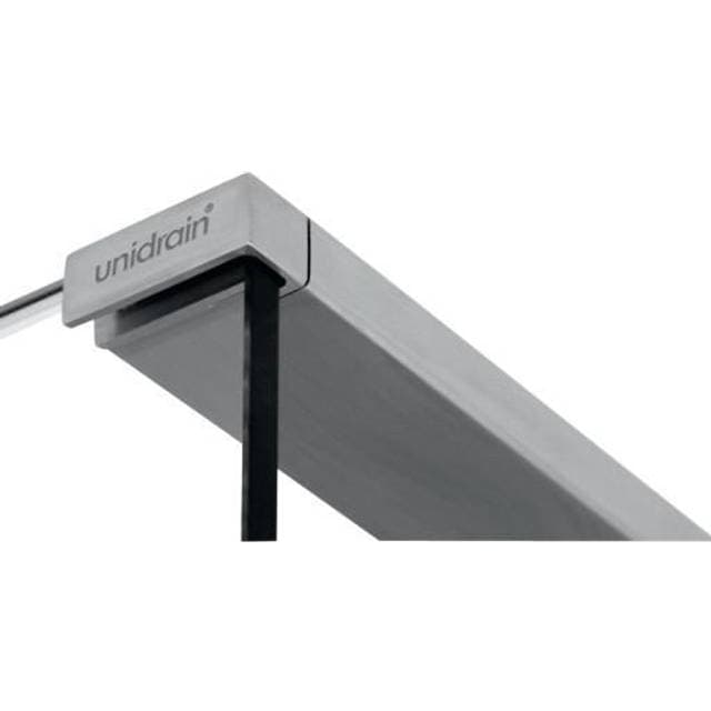 Unidrain Glassline topstang t/venstrestillet glasvæg