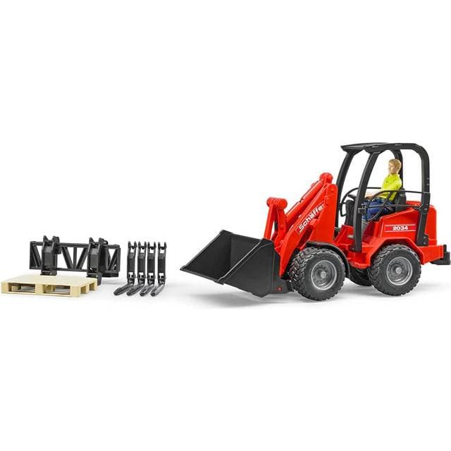 Bruder Schaeffer Compact Loader 2034 with Figure & Accessories 02191