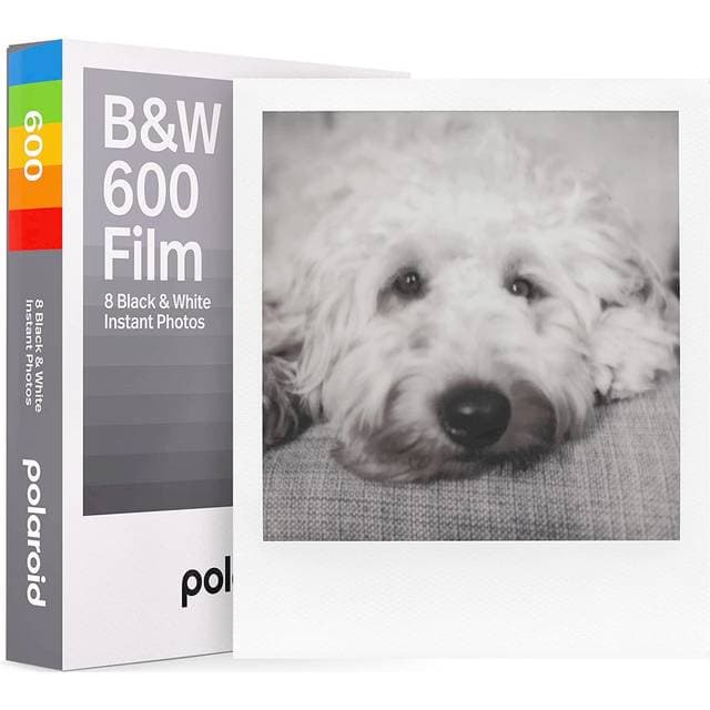 Polaroid B&W Film 600 8-pack - White Frame