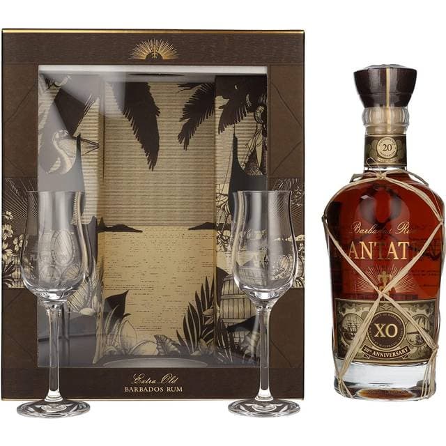 Plantation XO 20th Anniversary with Two Glasses Gift Set 40% 70 cl