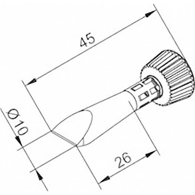 Ersa 0102CDLF100C/SB Loddespids Mejselform Spidsstørrelse Spids-længde Indhold 1