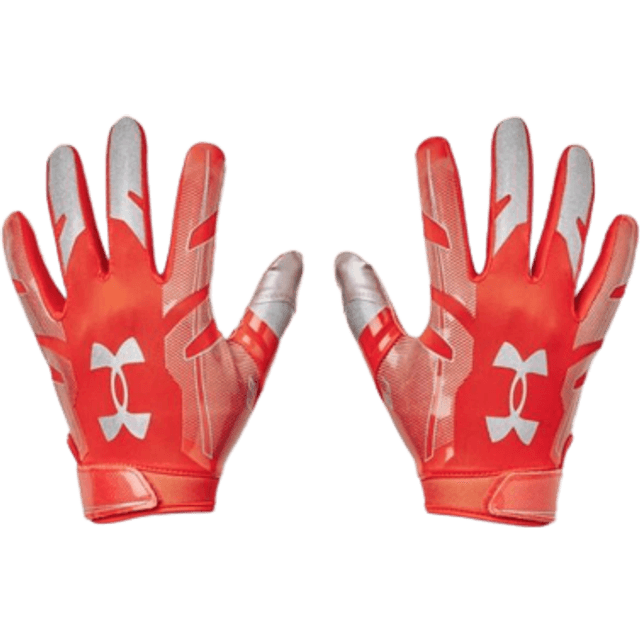 Under Armour F8 Gloves - Dark Orange/Metallic Silver