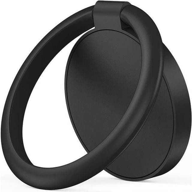 Tech-Protect Smartphone Finger Ring fra m. 3M Klister Magnetisk Sort
