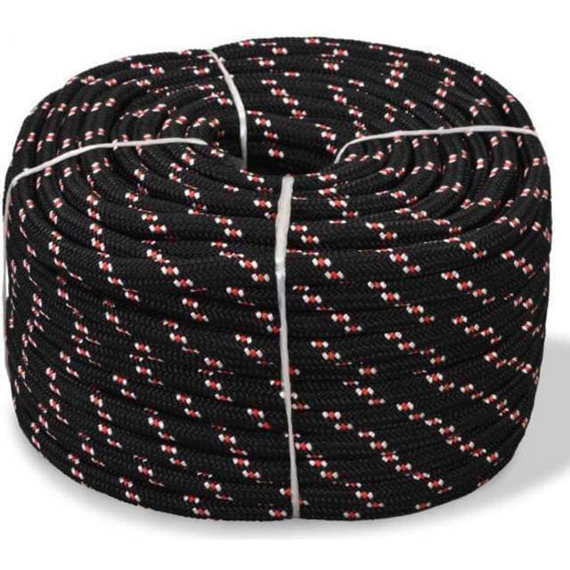 vidaXL Marine Rope Polypropylene 12 mm 50 m Black