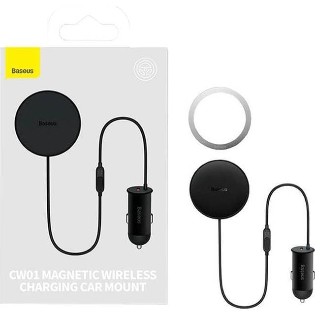 Baseus Magnetisk Bil Telefonholder CW01 til Ventilationsgitter med biloplader USB-C, 15W 25W sort