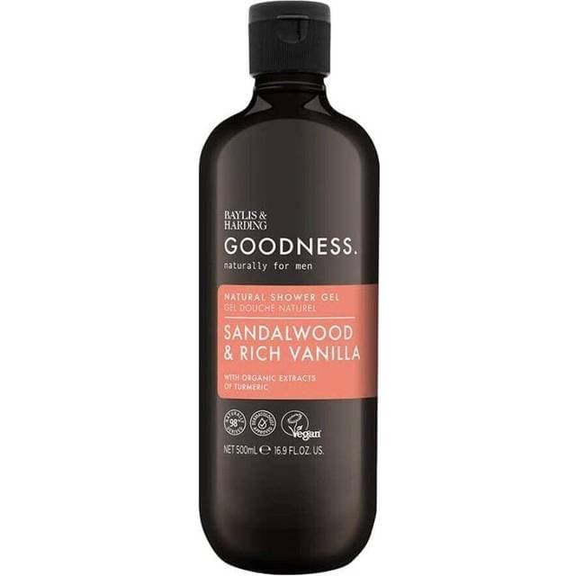 Baylis & Harding Goodness Men Sandalwood Rich Vanilla Shower Gel 500 ml 500ml