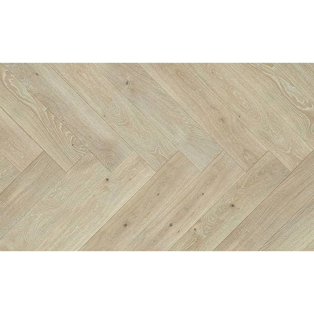 Wallmann Sildebens Lamelparket Eg Grissini Børstet hvid matlak