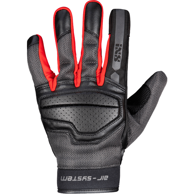 iXS MC-Handsker Classic Evo-Air, Sort/Grå/Rød Dame