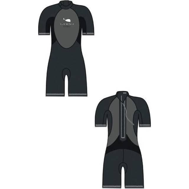 1852 Marine 1852 våddragt kortmodel 3/2mm sort/grå