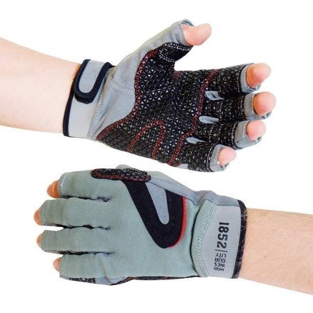 1852 Marine 1852 Sejlerhandsker u/fingre med silikonegreb grå