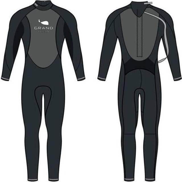 1852 Marine 1852 våddragt langmodel 3/2mm sort/grå