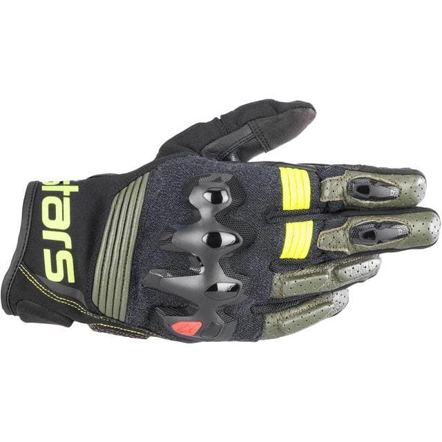 Alpinestars Halo Handsker - Forest Sort/Gul Fluo Herre