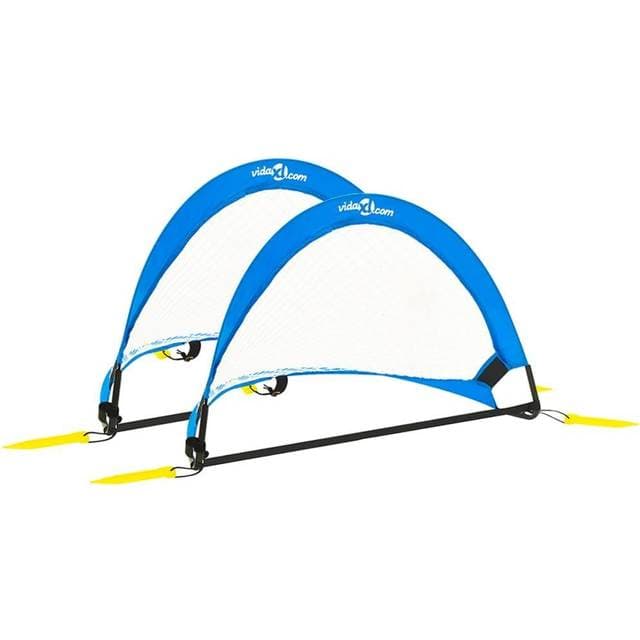 vidaXL børnefodboldmål stk. med opbevaringstaske 75,5x46x48