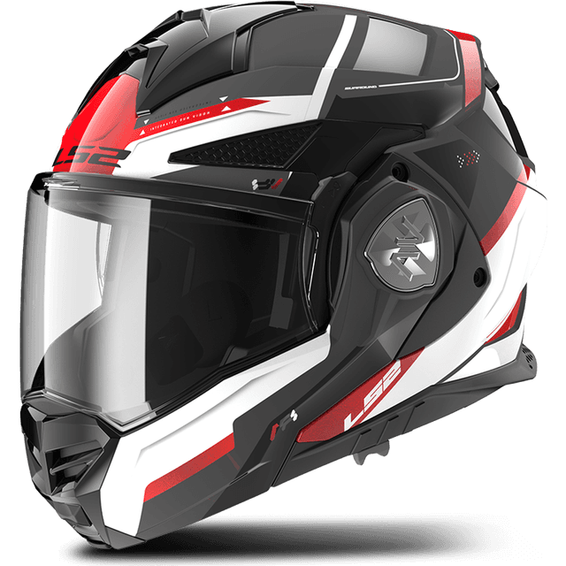 LS2 Adventurehjelm FF901 Advant X Spectrum, Sort/Hvid/Rød