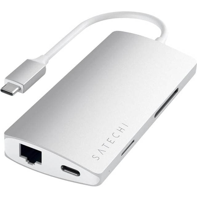 Satechi Aluminum Multi-Port Adapter V2 USB 3.2 Gen 1 (3.1 Gen 1) Type-C