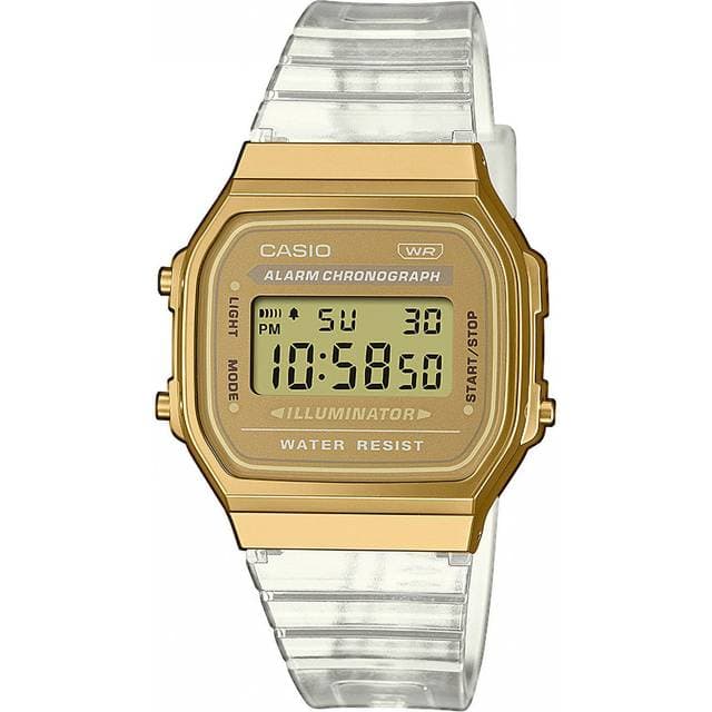 Casio VINTAGE COLLECTION TRANSPARENT BAND GOLD Ø 36 mm