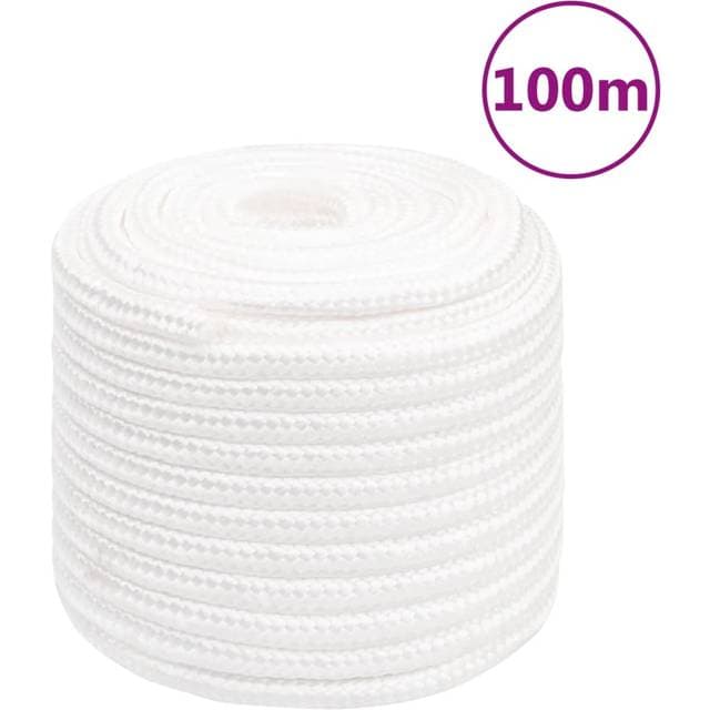 vidaXL Tovværk til båd 18 mm 100 m polypropylen hvid