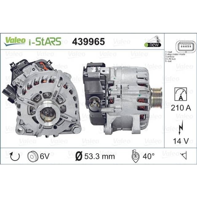 Valeo 439965 Generator 14V 180A