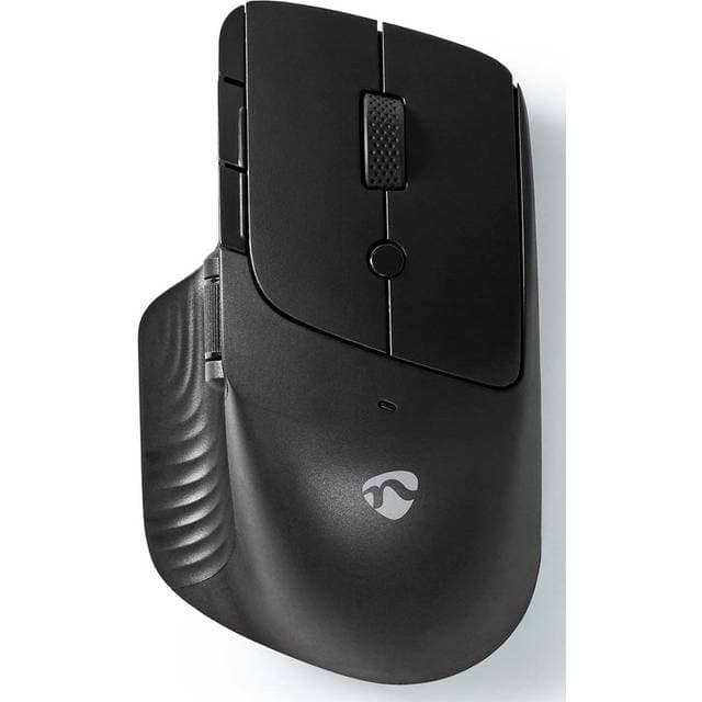Nedis Ergonomisk Trådløs Mus 6 Knapper 1600 DPI Svart