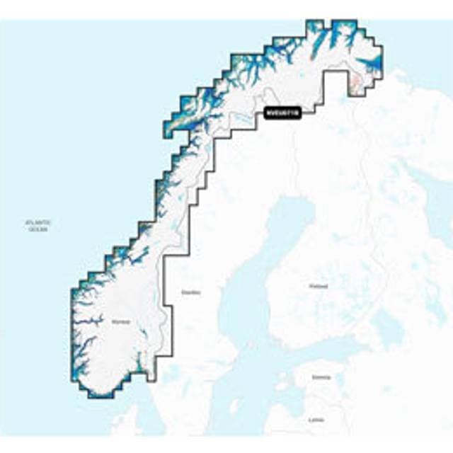Garmin Norge, søer og floder – indland søkort