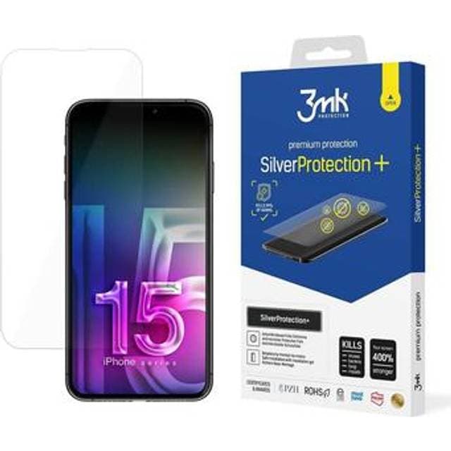 3mk Silver Protection+ Screen Protector for iPhone 15 Pro