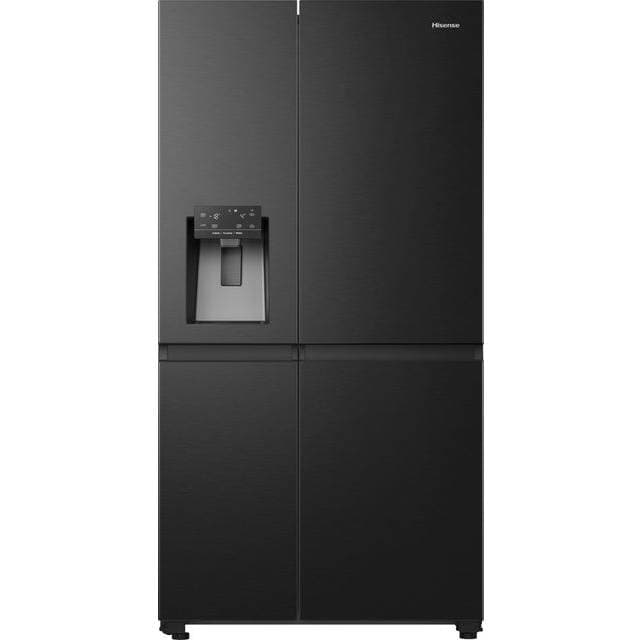 Hisense Side-by-side RS818N4IFE Sort Rustfrit stål, Sort