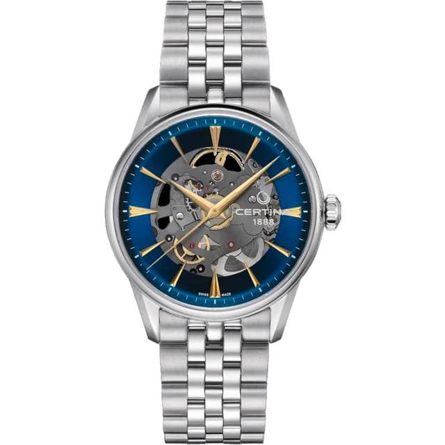Certina DS-1 Skeleton C0299071104100 Man 40 mm Analog Automatisk Blue 20 mm