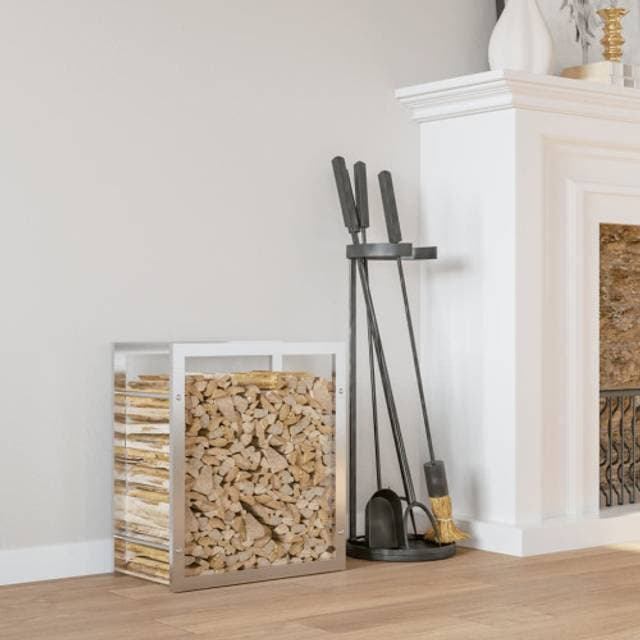 vidaXL Brændestativ 50x28x56 cm rustfrit stål